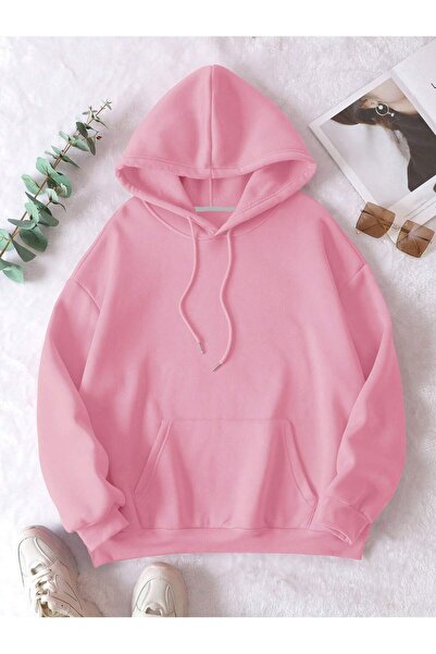 MODAVİBE Hanorac cu glugă din bumbac-poliester |   Opțiuni elegante și confor...