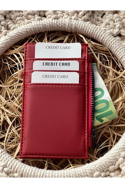 LEXA Zippered Women's Card Holder with Lots of Eyelets