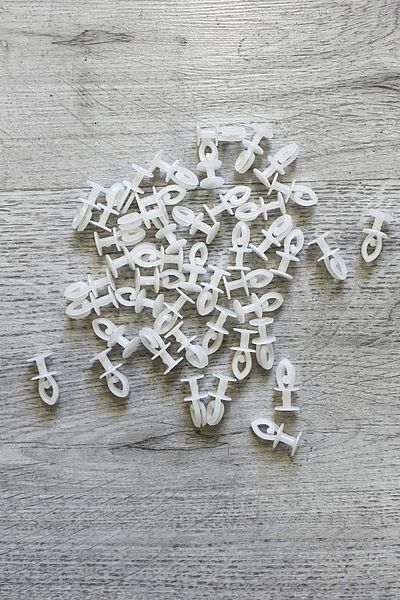 Royaleks 75 Pieces Tulle and Curtain Buttoned Snap-on System - Sturdy Cornice Ring