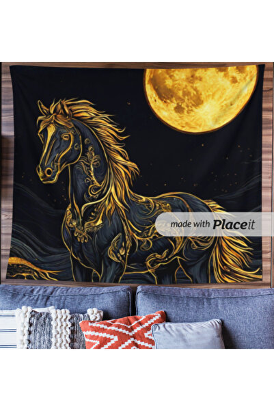 Elmas Dizayn تصميم مخصص - منتصف الجدار، قماش من الألياف الدقيقة، قابل للغسل و...