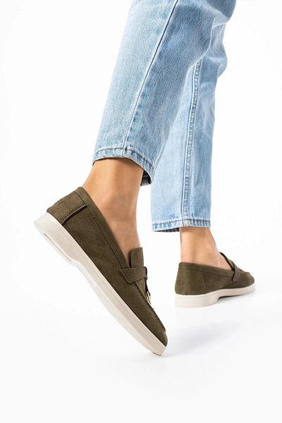 Bayramoğlu Women's Comfortable Lightweight Soft Suede Tassel Loafer Ballerina Shoes