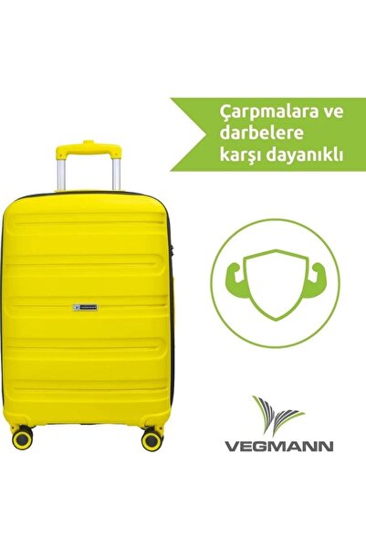 Bambus Home Vegmann Polipropilen (Pp) Atlas Su Yeşili 3lü Valiz Seti Kırılmaz Garantili