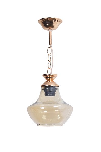 Modavize Chain Modern Design Hall Kitchen Entrance Children's Room Gold - Gold Color Honey Glass Single Chandelier