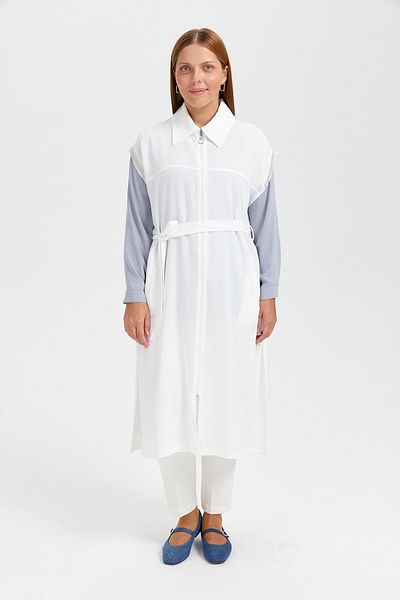 Nihan Vestă albă confortabilă