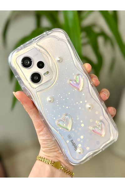 Go Aksesuar جراب سيليكون متوافق مع هاتف Xiaomi Redmi Note 12 Pro 5G بتصميم لعبة القلب