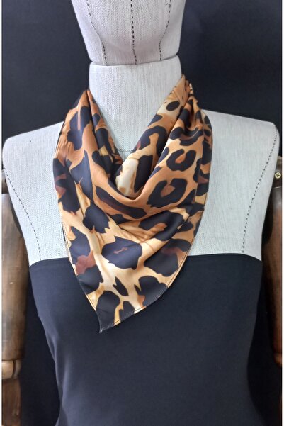 es moda shop Sarah Satin Scarf - Neck Tie Leopard Print