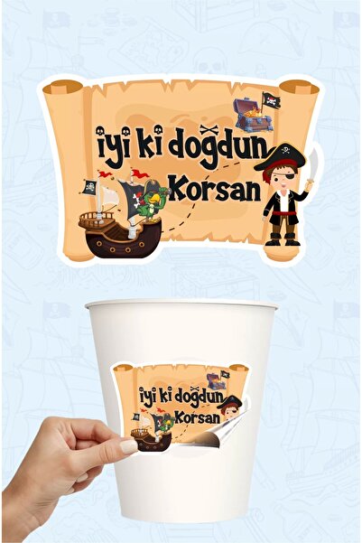 neşeli günlerim Pirate Concept * Αυτοκόλλητο 20 Συσκευασία Αυτοκόλλητο Χαρτί