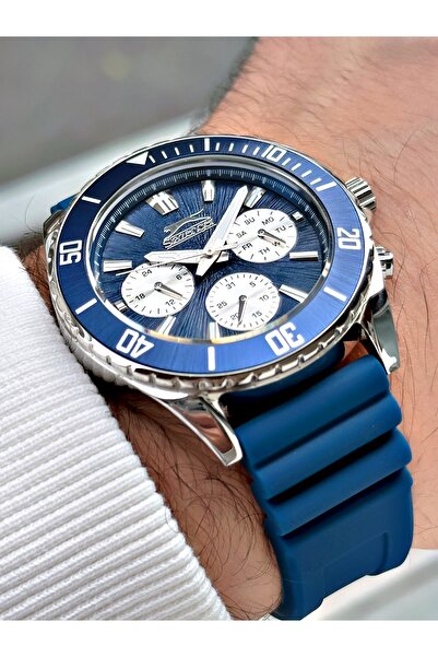 Slazenger Fonksiyonlu 5 Atm Su Geçirmez Silikon Kordon Erkek Kol Saati 2274