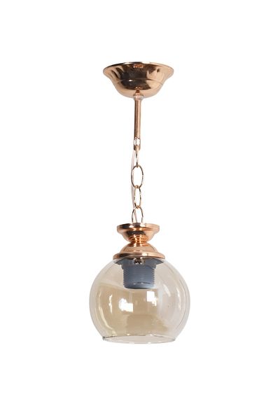 Modavize Chain Modern Design Hall Kitchen Entrance Children's Room Gold - Gold Color Honey Glass Single Chandelier