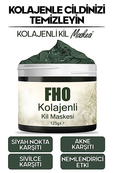 FHO Freshen Hair Blackhead - Anti-Acne and Pimple Collagen Clay Mask 125Gr