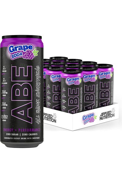 applied nutrition ABE Ultimate Pre Workout Drink, American grape, Box of 12 Pieces