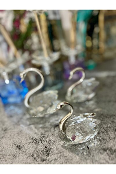 hediye ESTERHOMEDECOR 3’lü dekoratif kristal kuğu