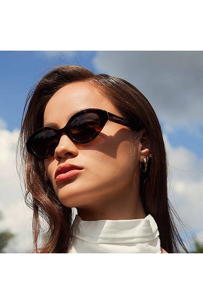 Isabel Bernard La Villette Rosaire Braun Tortoise Oval Sonnenbrille Ib400002-14-14