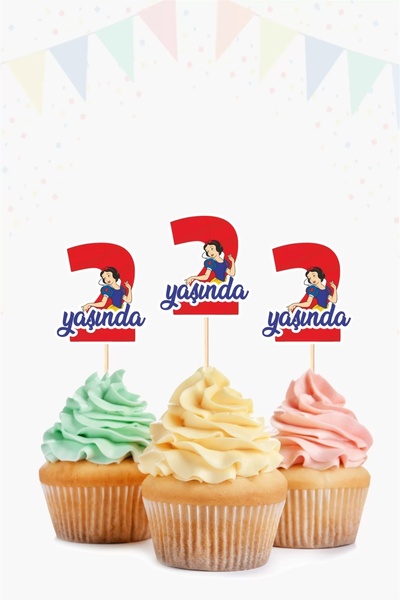 neşeli günlerim سنو وايت تحت عنوان * 2 (اثنان) سنة زخرفة كب كيك '10'