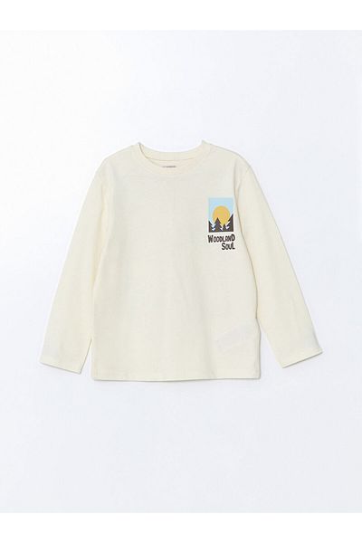 LC Waikiki LCW Kids Crew Neck εμπριμέ μπλουζάκι για αγόρι