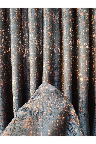 MebelPort Curtain Perla Patterned Background Jacquard Curtain - Single Wing, Tight Pleated (1 X 3)