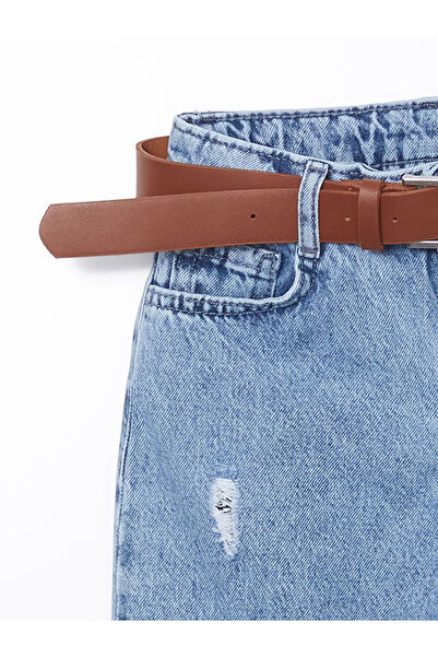 LC Waikiki Blue Wideleg Girl's Jean Trousers