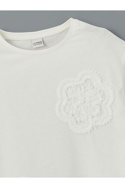 LC Waikiki Lcw Kids Crew Neck Floral Girl's T-Shirt
