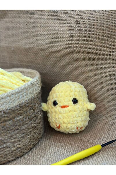Handmade El Yapımı Peluş Sarı Civciv Anahtarlık