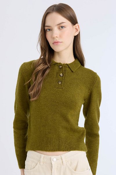 DeFacto Slim Fit Slim Fit Polo Neck Knitwear Sweater E9003Ax24Cw