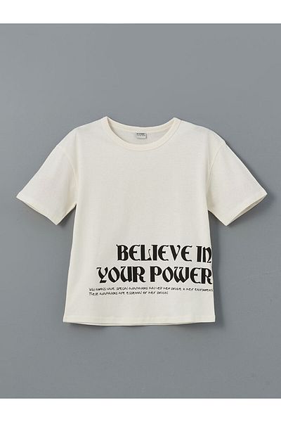 LC Waikiki Νέα σεζόν Crew Neck Boy's Tisort - S58860Z4