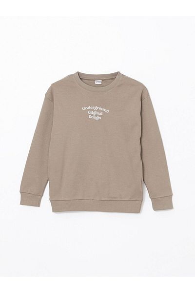 LC Waikiki Tricou pentru băiat LCW Kids maro cu gât crew