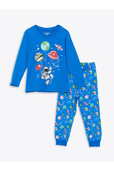 LC Waikiki Set de pijamale pentru băieți cu imprimeu pentru copii LCW