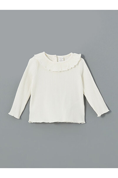 LC Waikiki LCW baby Bisiklet Yaka Kız Bebek Bluz ve Elbise 2'li