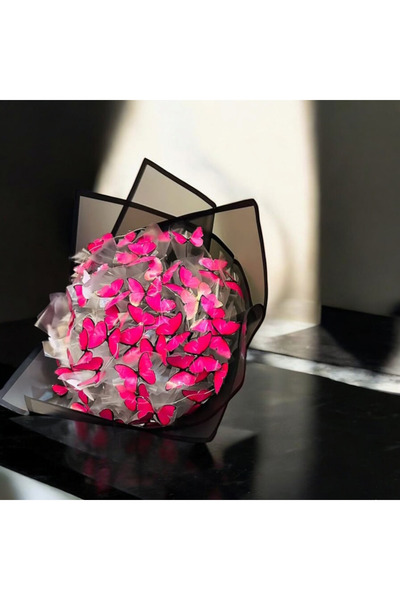 LED Işıklı Kelebek Buketi Pembe Sevgililer Gününe Özel