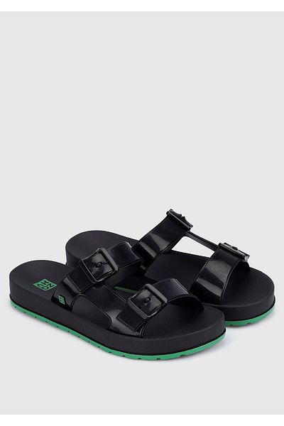 Twigy Black Beach Slippers for Women