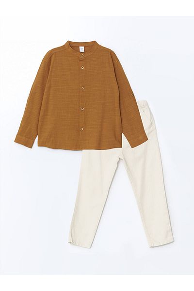 LC Waikiki Lcw Kids Judge Collar Boy's Shirt and Pants 2Pcs
