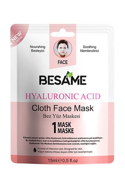 Besame Hyaluronic Acid Provitamin B5 Moisture Bomb Paper Face Mask 15 ml