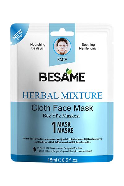 Besame Herbal Mixture Herbal Mixture Moisture Bomb Paper Face Mask 15 ml