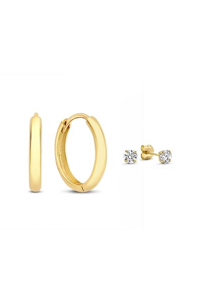 Isabel Bernard Cadeau D'isabel 14 Karat Ohringe, Geschenkset, Ohrringe, Ohrknopfe