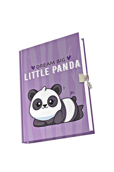Bambus Home Caiet de amintiri în culori pastelate Jurnal cu blocare Seria Pandastic