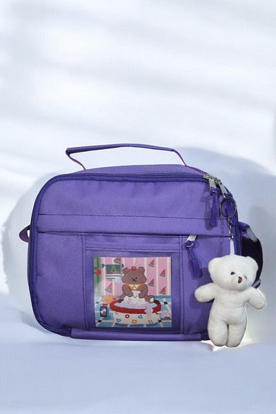 Mabai Purple Korean Style Children's Lunch Box - Thermal Insulated with Accessories