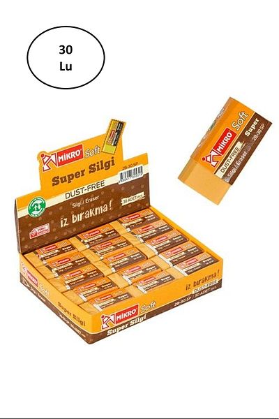 Mikro Super Soft Eraser 2B-30Sp 30Pcs - Mdn7619-2188