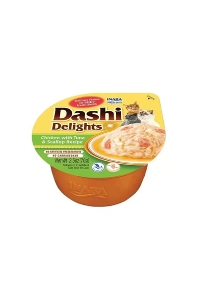 Inaba Ciao Dashi Delights Ton Balıklı Tavuklu Ve Deniz Taraklı Kedi Çorbası 7...
