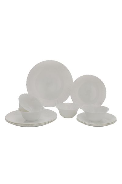 ROYALFORD Opalware Dinner Set, 12 pieces, Beautiful Elegant Design | RF10287