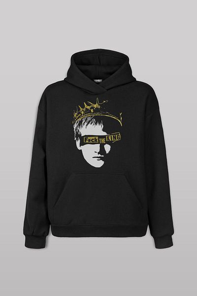 Kendim Seçtim Game of Thrones King Front Printed Black Unisex Hooded Hoodie