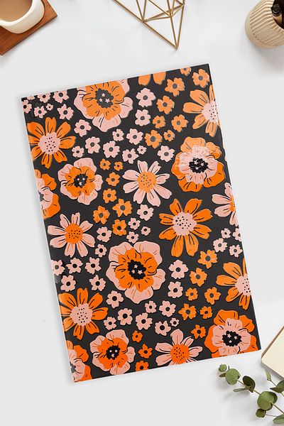 Trendmiya Caiet de design portocaliu Daisy