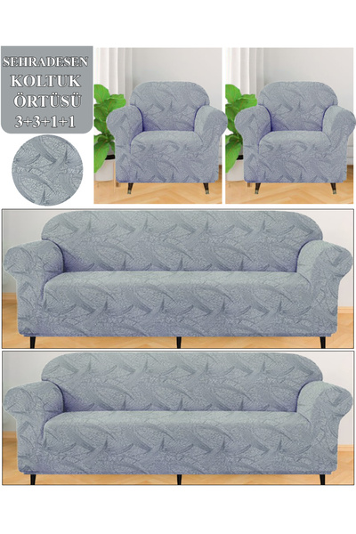 upmall Koltuk Örtüsü Takımı Çekyat-kanepe Kılıfı Takımı 3 3 1 1 Yıkanabilir S...