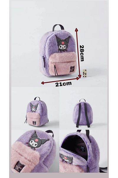 Zeynep Kids Girl Kuromi Plush Backpack