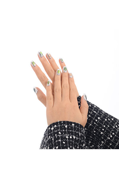 Takma Takma L Beden 10'lu Gümüş Kısa Balerin TT0699 Tekrar Kullanılabilir Pro...