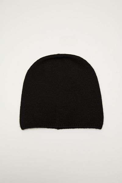 Manuka Schwarze dünne Strickmütze