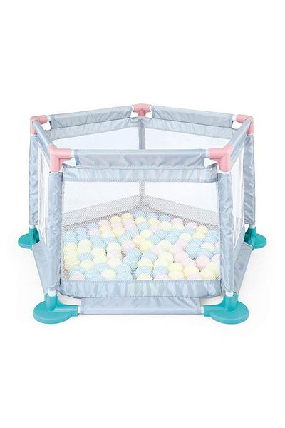 Fab N Funky Baby Safety Fence Ball Pit - 6+ Months, With 10 Balls, High-Quality, 96x48.5x50 cm, Playful Design