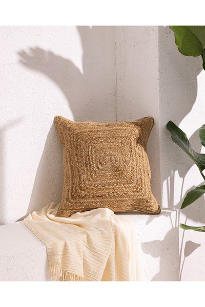 Madame Coco Orsay Cotton Throw Pillow Cover - Natural - 50X50 cm