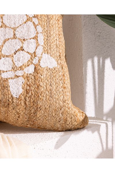 Madame Coco Κάλυμμα μαξιλαριού Trianon Jute Throw - Natural - 50x50 cm