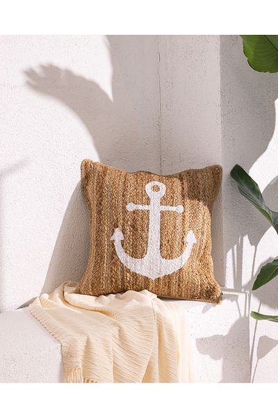 Madame Coco Κάλυμμα μαξιλαριού Versailles Jute Throw - Natural - 50x50 cm