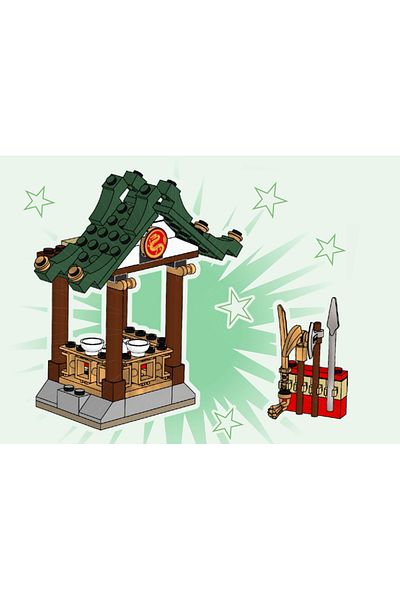 brickland إبريق شاي من LEGO Ninjago Building Camellia and Militär